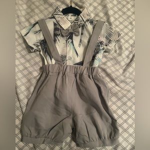 Tropical toddler summer shorts set